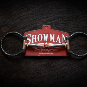 Western-Trense Dotted D-Ring Single Joint Snaffle Bit