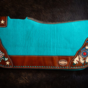 Western-Pad Barrel Style Indian Feather