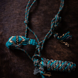 Mohair-Cowboy-Knoten-Halfter mit Führstrick Saltwater Prairie Mohair
