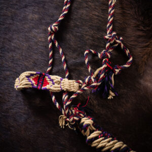 Mohair-Cowboy-Knoten-Halfter mit Führstrick Sunset Glow