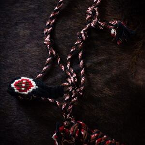 Mohair-Cowboy-Knoten-Halfter mit Führstrick Wildfire Horizon