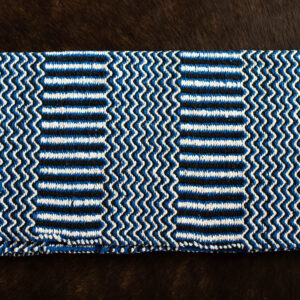 Double Wave Saddle Blanket white-blue