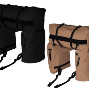 Showman® Oversize Nylon Satteltaschen-Set mit Hinterzwieseltasche
